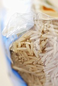 A packet of natural long-grain rice
