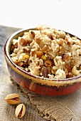 Pilaw (traditional Middle Eastern rice dish with raisins)