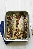 Baked rainbow trout