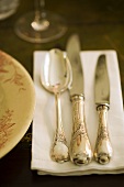 Festive silver cutlery