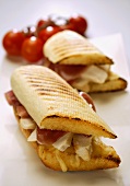 Chicken, cheese and tomato baguette