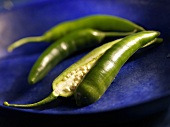 Chillies, variety 'Long green'