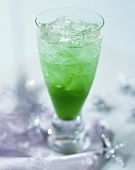Green cocktail with crushed ice