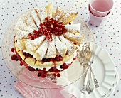 Redcurrant and cherry gateau