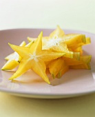 Sliced star fruit