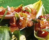 Trout tartare on chicory