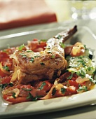 Basque rabbit with vegetables