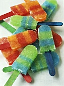 Coloured ice lollies
