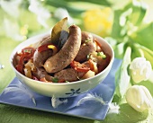 Sausages with peppers