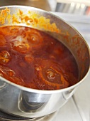 Tomato sauce in a pan
