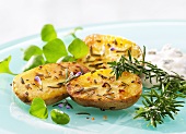 Rosemary potatoes with Gorgonzola cream