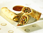 Spring rolls with meat filling