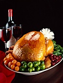 Roast turkey with vegetables
