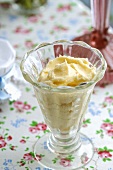 Buttercream in a dessert glass