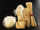 Various types of Asian noodles