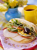 Turkey salad sandwich