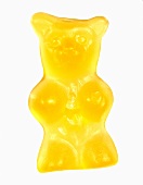 A yellow gummy bear