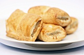 Sausage rolls (Puff pastry rolls with sausagemeat filling)