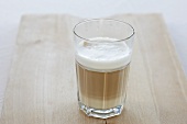 Caffè latte in a glass