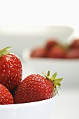 Bowls of strawberries (close up)