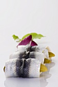 Rollmop herrings with gherkins