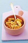 Apple and rasin crumble