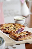 Berry strudel, sliced