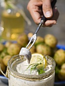 Herring in a lemon sauce with dill