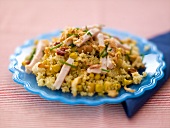 Couscous salad with turkey breast