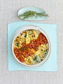 Crespelle mit Gorgonzola, Tomaten und Rosmarin