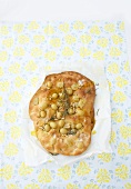 Focaccia with grapes, rosemary and pine nuts