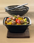 Diced lamb with peppers