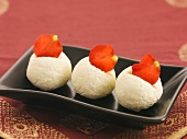 Three Mahak modak (Sweet filled dumplings, India)