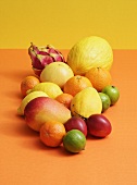 An assortment of exotic fruits