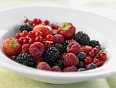 A plate of mixed berries