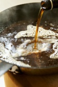 Deglazing pan juices with stout