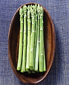 Thai asparagus in a wooden bowl