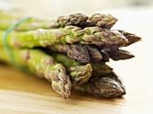 A bundle of fresh, green asparagus