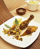 Chicken with autumnal apple and nut stuffing