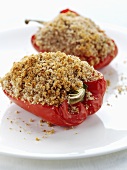 Two stuffed pepper halves