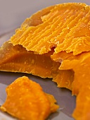 A piece of Mimolette (Hard French cheese)