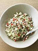Couscous with red pepper, cauliflower and parsley