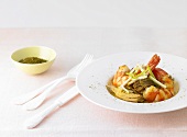 Prawns with artichoke and green apple