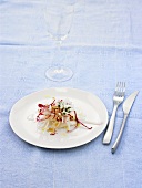 Chicory salad with Roquefort and mustard dressing