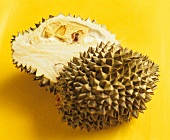 Halved durian