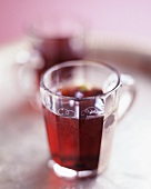 Two cups of Glögg (Scandinavian mulled wine)