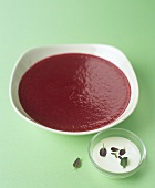 Beetroot soup with sour cream