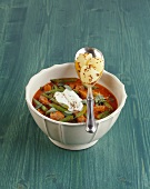 Goulash with beans and potatoes