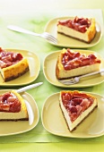 Strawberry and rhubarb cheesecake