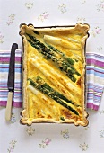Asparagus puff pastry tart